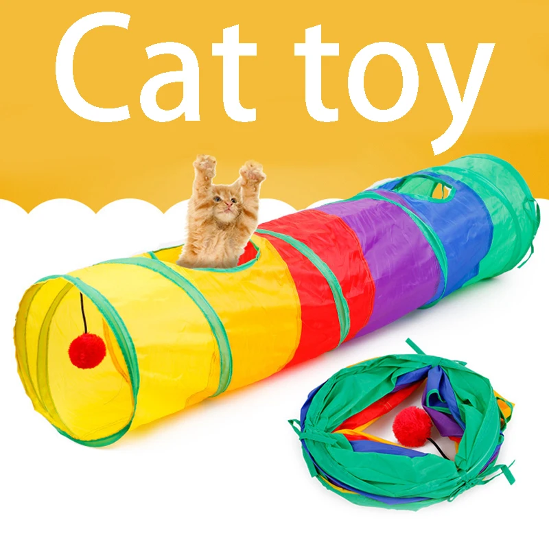 Cat Tunnel Pet Tube Collapsible Play Toy Indoor Outdoor Kitty Puppy Toys for Puzzle Exercising Hiding Training 1