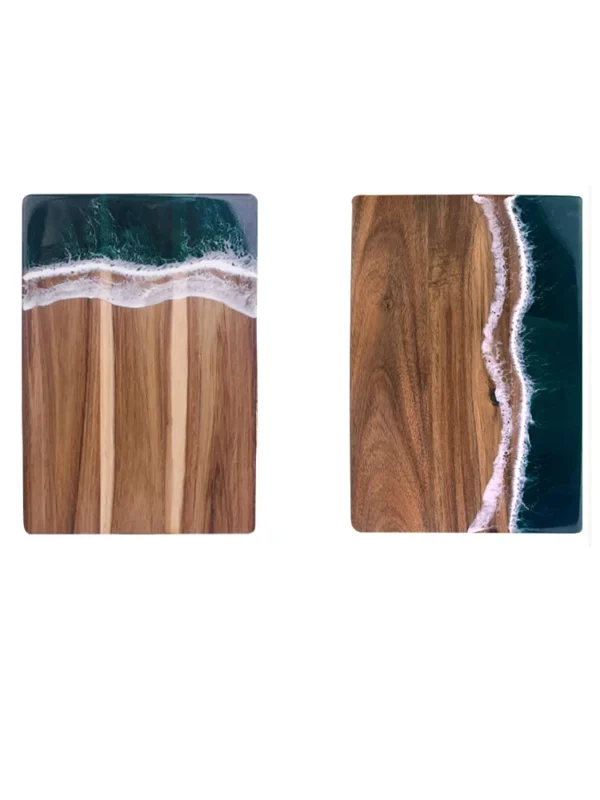 Acacia Wood Cutting Board With Resin Wave & Sea Epoxy Resin Ocean Pan for Kitchen Meal Prep Serving Tray Cheese & cutting Board 5
