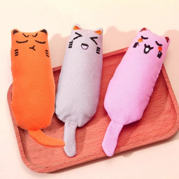Catnip Toys Cute Thumb Plush Pillow Teeth Grinding Bite-resistant Teasing Relaxation Cat Chew Toy Pet Accessories 2