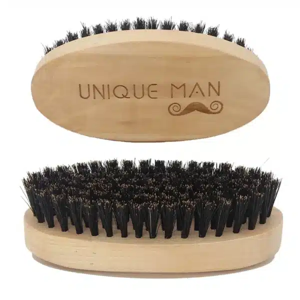 Wooden Hair Beard Brush For Men Natural Wood Comb Boar Bristle Mustache Brush Travel Men's Waves Brush Gifts Birthday Beard Care 1