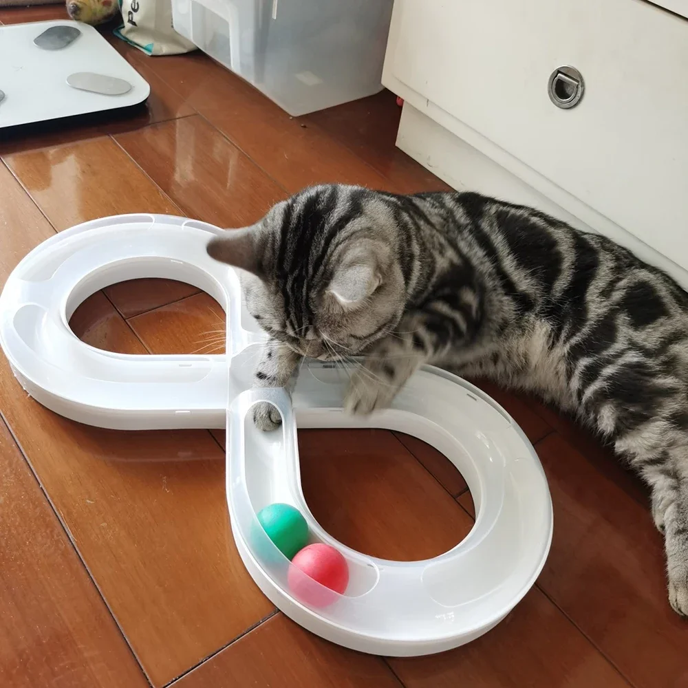 Household Cat Toy Turntable Cat Teasing Set Small Cat Tunnel Sports Stick Supplies Practice Focus Meet Nature Pet  turntable 1