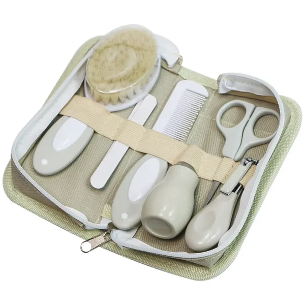 Baby Care Kit six-piece baby nasal inhaler Nail clipper brush file Comb scissors set daily cleaning and care accessories for bab 2