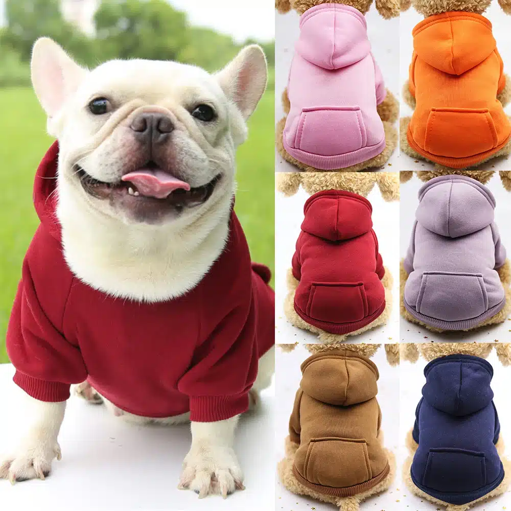 Dog Winter Warm Hooded Sweatshirt For Small Medium Dog Pet Coat Puppy Cat Apparel Outfit Clothes For Chihuahuas French Bulldog 1