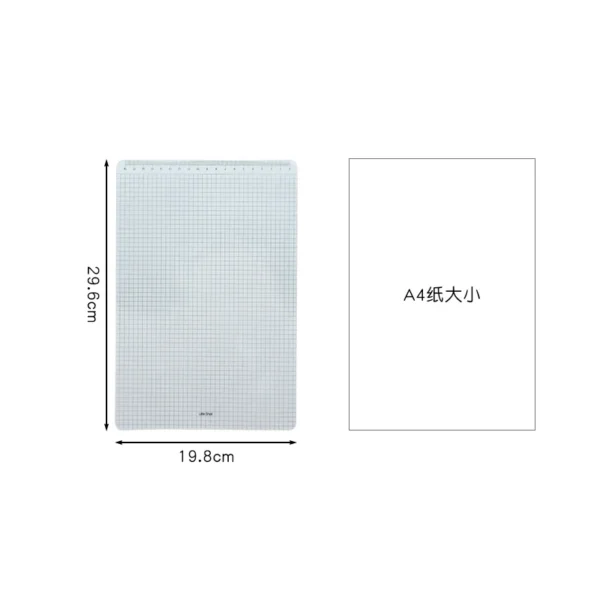 Transparent Ruler Board A4 B5  Students Writing Desk Pad PVC Grid Sewing Cutting Mats Drawing Clipboard Measuring Supplies 6
