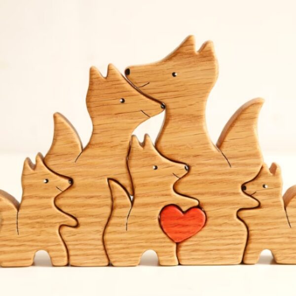 Personalized Animal Small Wooden Board Puzzle Anniversary Handmade Gift For Family - Image 7