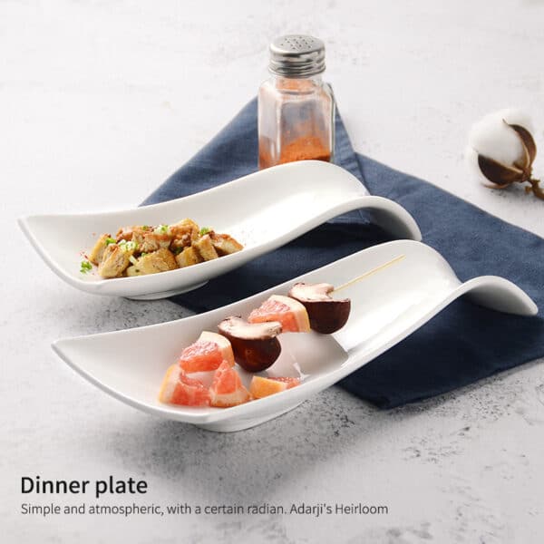 White Hotel Ceramic Tableware Plate