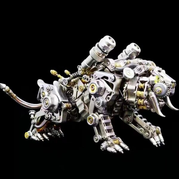 Mechanical Tiger Dragon Claw Lamp Assembly Model 3D Three-dimensional Stainless Steel Toy - Image 2