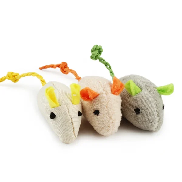 6pcs Mix Pet Toy Catnip Mice Cats Toys Fun Plush Mouse Cat Toy For Kitten 3