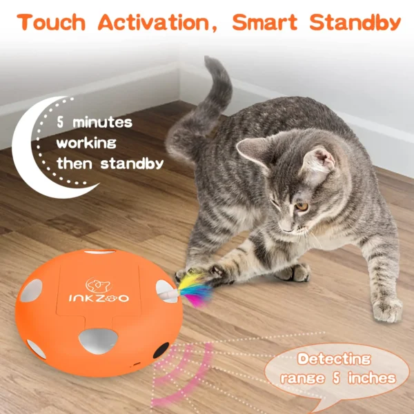 INKZOO Cat Toys, Interactive Cat Toys for Indoor Cats,  Smart Interactive Kitten Toy, Automatic 7 Holes Mice Whack-A-Mole 2