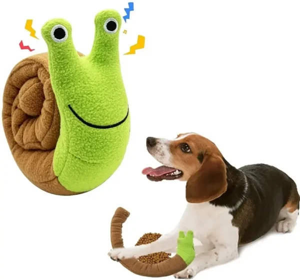 Dog Squeak Toys Pet Sniffing Plush Snails Toys Tibetan Food Molar Puzzle Dog Toys Interactive Cat Dog Puzzle Toy Feeder Wholsale 2