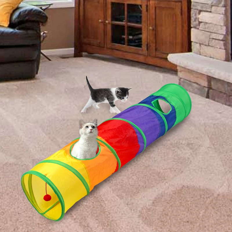 Cat Tunnel Tube Foldable Cat Toys Kitty Training Interactive Fun Toy Tunnel Bored for Puppy Kitten Pet Supplies Cat Accessorie 1