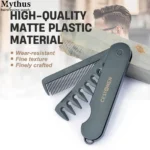 New 2 in 1 Pocket Folding Comb High Quality Wide Tooth Oil Head Comb Beard Combing Barber Hair Clipper Combs Hair Styling Tools 1