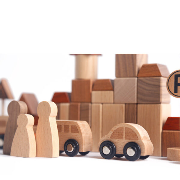 Wooden Creative Forest Track Children Puzzle To Build Urban Rail Transit Wooden Toys - Image 5