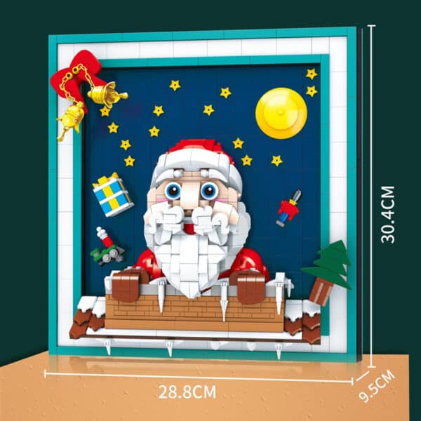 Christmas Photo Frame Small Particles Puzzle Assembling Building Blocks Children's Toys - Image 3