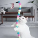 Cat Toy Feather Cat Teaser Wand Cat Interactive Toy Funny Caterpillar Colorful Rod Teaser Wand Pet Cat Supplies Cat Accessory 1