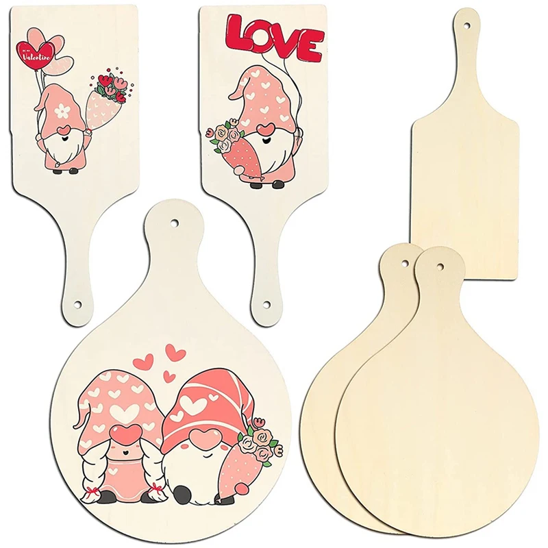 3/6/10Pcs Wooden Mini Cutting Board Unfinished Wood Craft Board Christmas Children DIY Graffiti painting Blank Chopping Board 1