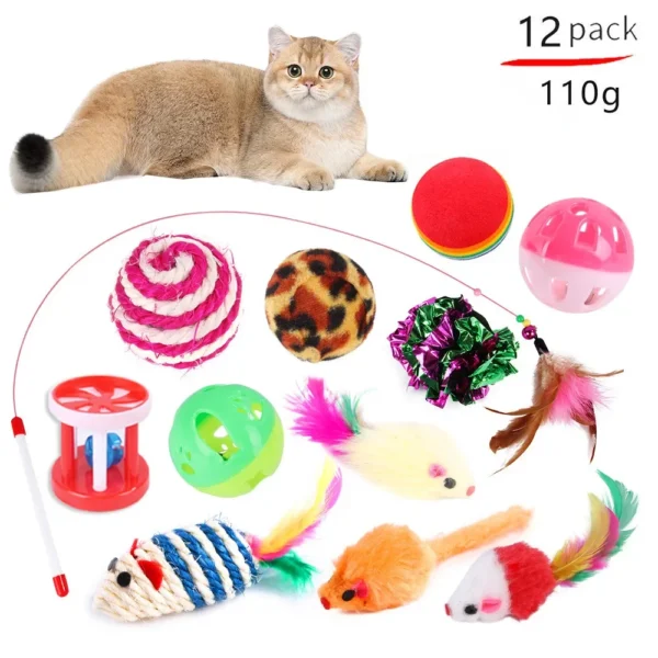 Cat Toys Mouse Shape Balls Foldable Cat Kitten Play Tunnel Chat Funny Cat Tent Mouse Supplies Simulation Fish Cat Accessories 3