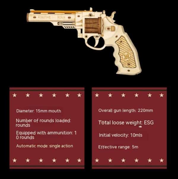 Submachine Gun Toy Simulation Wooden Assembled 3d 3d Puzzle Model Children's Toy - Image 7