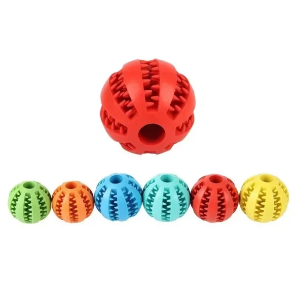 Pet Bite resistant Rubber Watermelon Tooth Ball Dog Toy Elastic Hot Sale Dog Food Spill Ball PetDogsBalls Food leaker 3