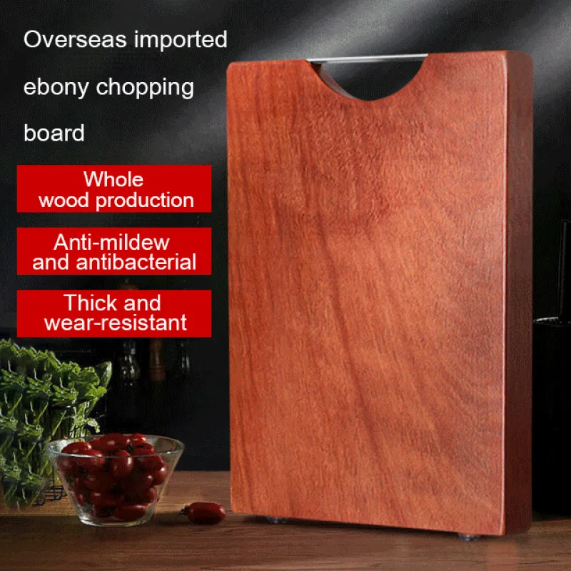 Household wholewood kitchen cutting board does not crack and antibacterial mildew-proof log paint-free Ebony Chopping Blocks 1