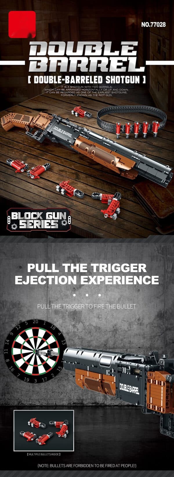 Building Blocks Double Tube Shotgun Building Blocks Assembly Model - Image 7