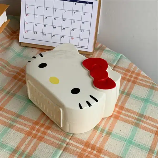 Sanrio Bathroom Shelf Punch-Free Hello Kitty Sink Yoothbrush Toothpaste Comb Storage Box Household Products Decorative Organiser 5