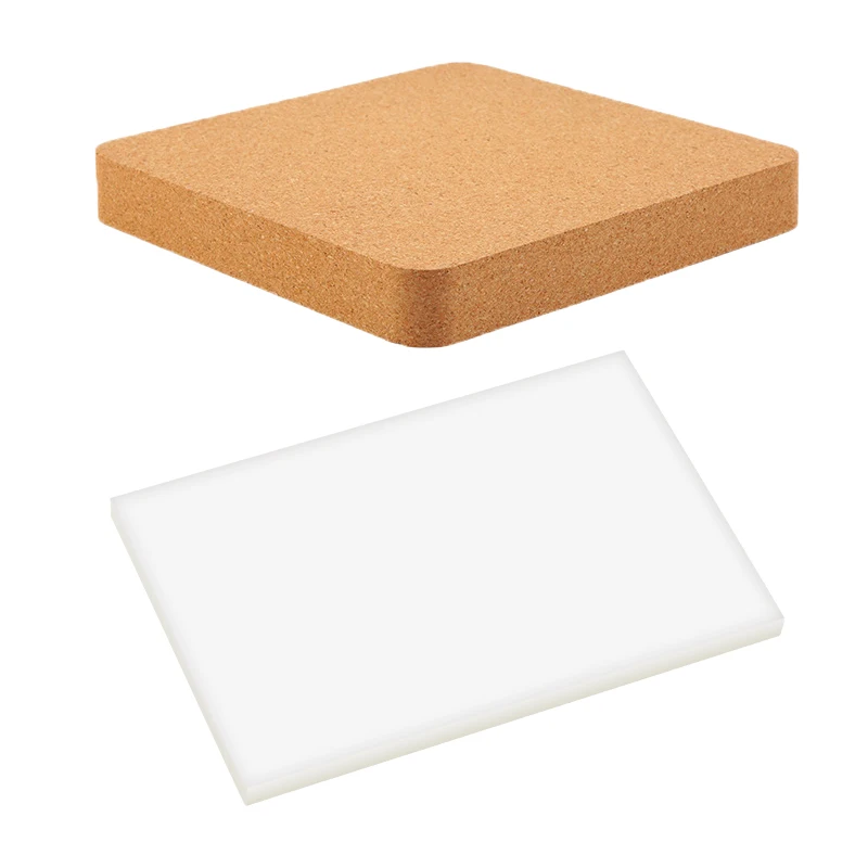 IMZAY 1Pc Leather Cutting Mat Plastic Punching Board Oak Wooden Leathercraft Cutting Board DIY Stamping Pounding Pad 1