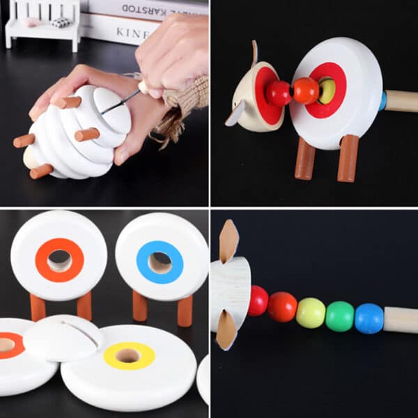 Wooden Lamb Assembling Game Creative Gift Toy - Image 7