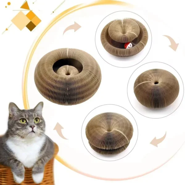 Magic Cat Toy Interactive Cats Ball Toys Kitten Game Training Stuff Fun Multiple Shapes Corrugated Paper Cat House Pet Supplies 2