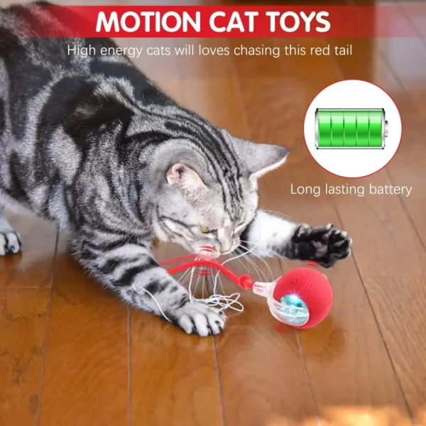 Cat Interactive Ball Toy , Automatic Rolling Cat Ball Rechargeable, Intelligent Cat Toys, Motion Activated Teasing Ball for Cat 6