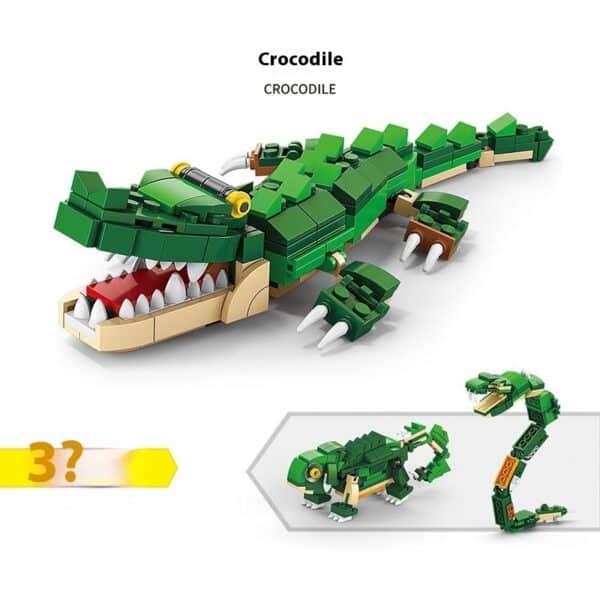 Three-in-one Animal Series Assembled Children's Building Blocks Toys - Image 4