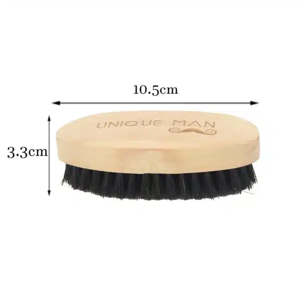 Wooden Hair Beard Brush For Men Natural Wood Comb Boar Bristle Mustache Brush Travel Men's Waves Brush Gifts Birthday Beard Care 6