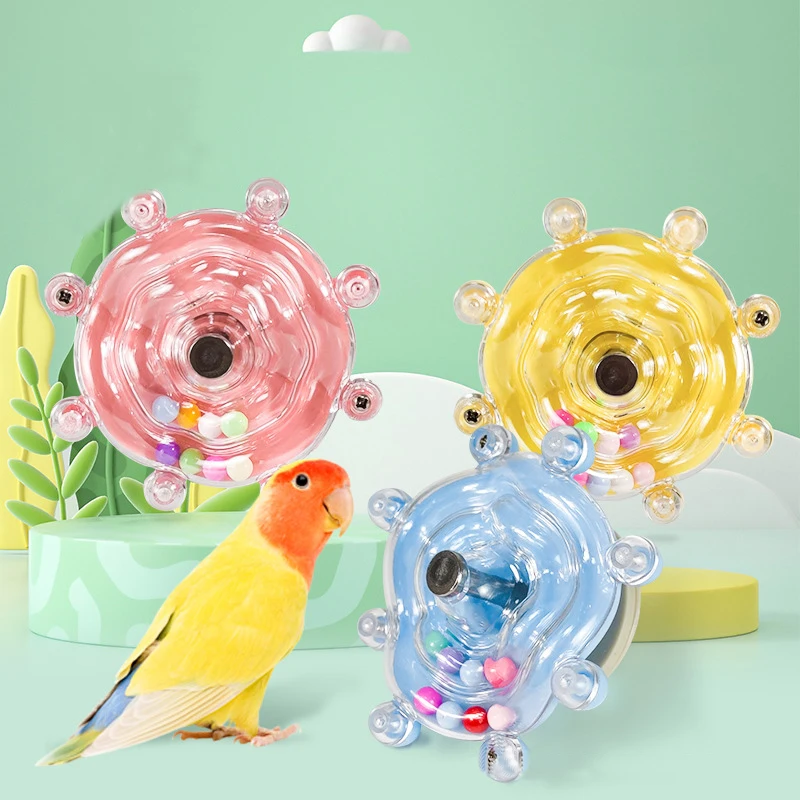 Bird Parrot Interactive Toy Bird Turntable Hang Toys Sounding Ball Toys Stand Playing Cage Accessories Pet Supplies 1