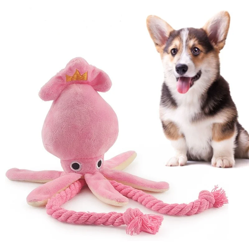 Supet Pet Octopus Plush Rope Toy Is Bite-resistant, Fun and Interactive, Suitable for Indoor and Outdoor Use 1