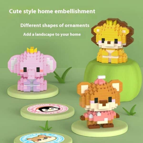 Cartoon Animal Series Cute Doll Tiny Particle Building Blocks - Image 4