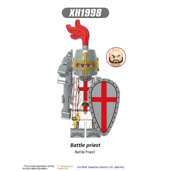 Medieval Series Battle Priest Imperial Knight Children's Assembled Building Blocks Toys - Image 2