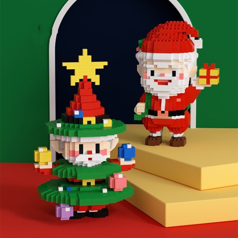 Christmas Series Small Particle Assembling Building Blocks Toys  Puzzle Ornaments
