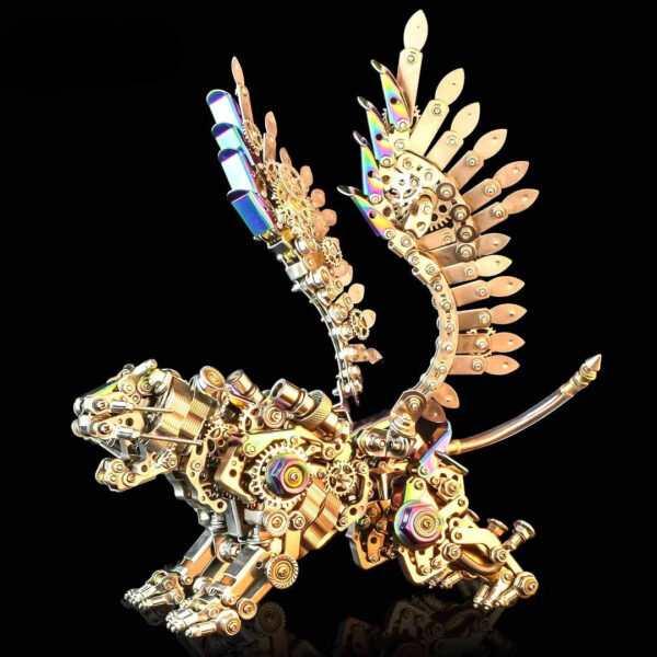 Mechanical Tiger Dragon Claw Lamp Assembly Model 3D Three-dimensional Stainless Steel Toy - Image 6