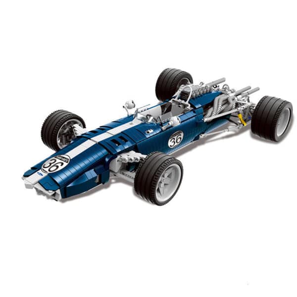 Creative Technology Blue Racing Car Assembling Building Blocks Toy - Image 10