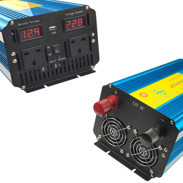 3000W6000W Dual Digital Display Car 12V24V To 220V With Remote Control High Power Pure Sine Wave Inverter - Image 5