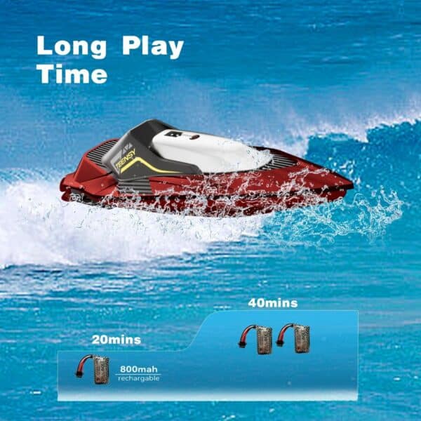 4DRC S5 Fast RC Boat For Pools And Lakes, 2.4 GHz 20- MPH Racing Boats For Kids - Image 8