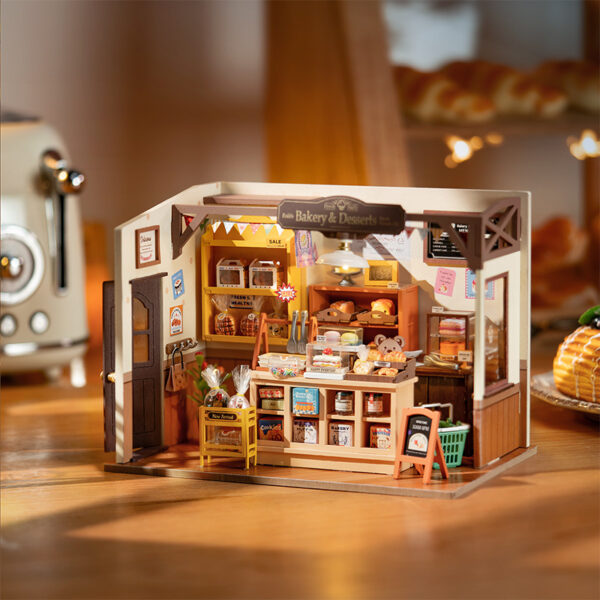 Robotime Rolife Becka's Baking House DIY Miniature House For Kids Children 3D Wooden Assembly Toys Easy Connection Home Decorate - Image 6