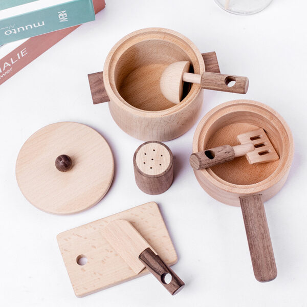 Children's Simulated Kitchen Wooden Early Education Toys - Image 4