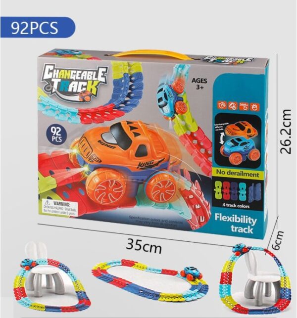 Variety Of Flexible Assembling Electric Light Rail Toy Car - Image 7