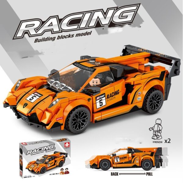 Building Blocks Racing Roadster Children's Puzzle Assembly Small Particles - Image 5