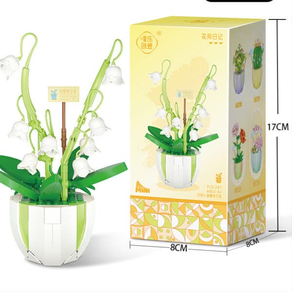 Building Block Puzzle Toy Eternal Flower Potted Mini Succulent Potted Plant - Image 3