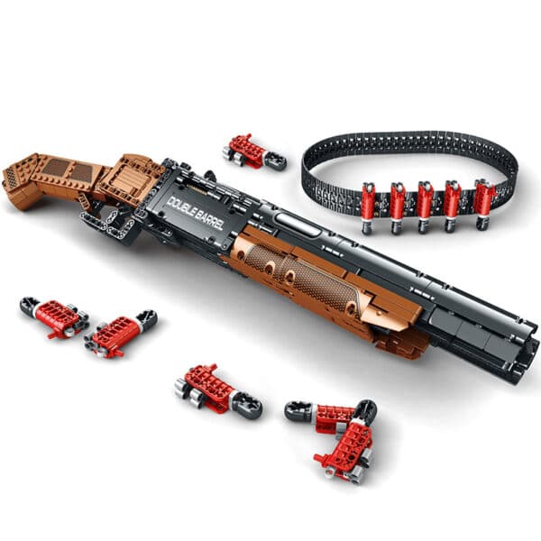 Building Blocks Double Tube Shotgun Building Blocks Assembly Model - Image 5
