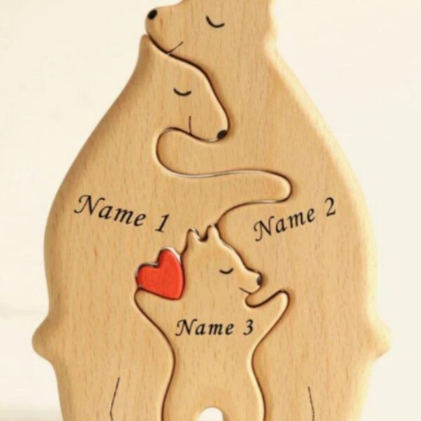 Personalized Animal Small Wooden Board Puzzle Anniversary Handmade Gift For Family - Image 3