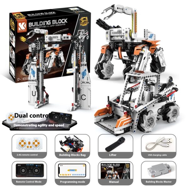Programming Robot Electric Building Blocks Remote Control Car Toys - Image 9