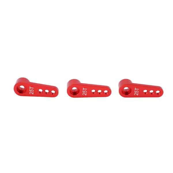 3pcs RC Aluminum 25T Servo Horns Metal Steering Arm for 1/8 1/10 RC Car Upgrade PartsRed - Image 9